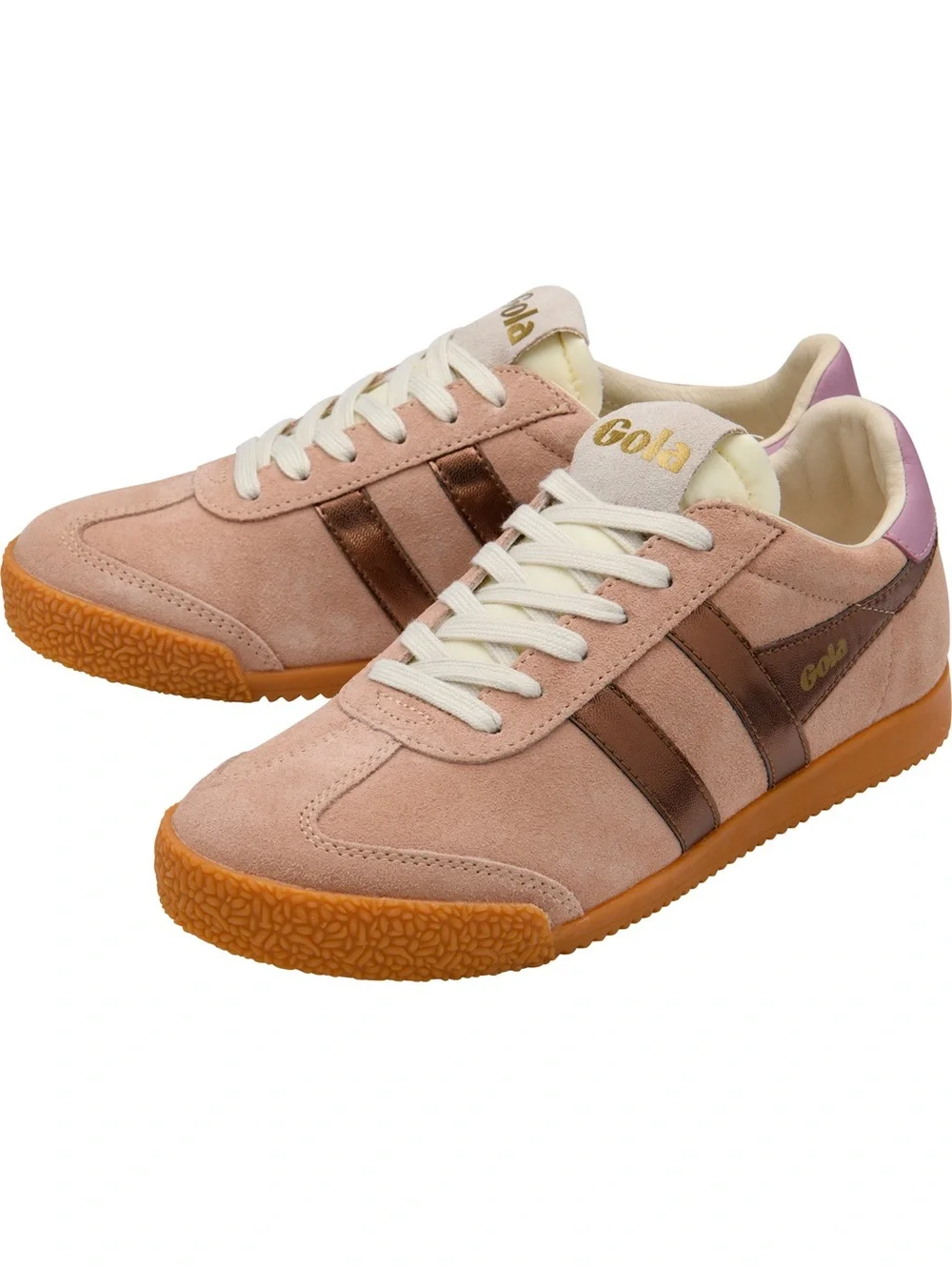 Gola Elan Glitz Sneakers - Cameo/Bronze/Candy suede - NIB